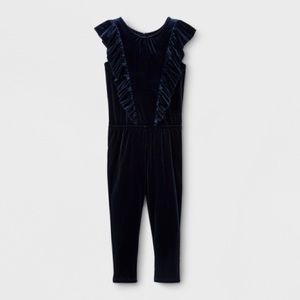 Cat & Jack Girls 12 Month Velvet Jumper Blue